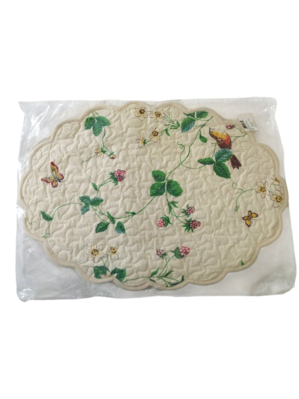 April Cornell Strawberry Fields Quilted Placemats Set Of 4 Mats New With Tags